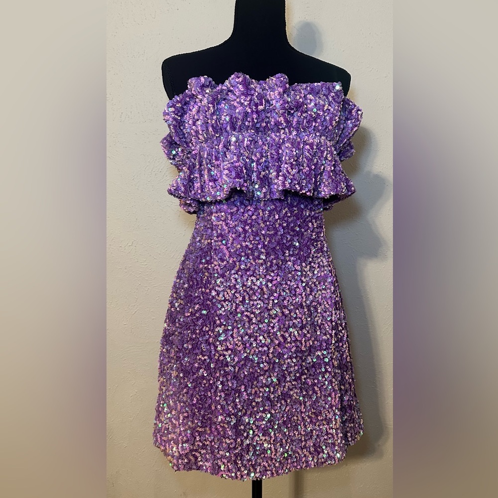 Allison & Kelly purple sequin dress XL
